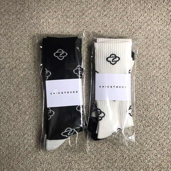 FNCY ロゴ ソックス（black/white）