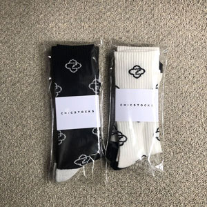 FNCY ロゴ ソックス（black/white）