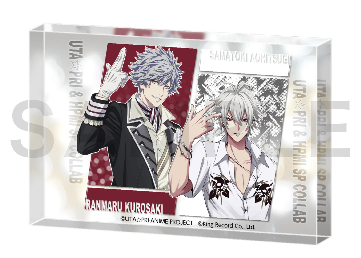 ヒプマイ　うたプリ　アニメジャパン スクエア缶バッジ　蘭丸 左馬刻 KING RECORDS STORE >アクリルブロック 蘭丸&左馬刻(うた☆プリ