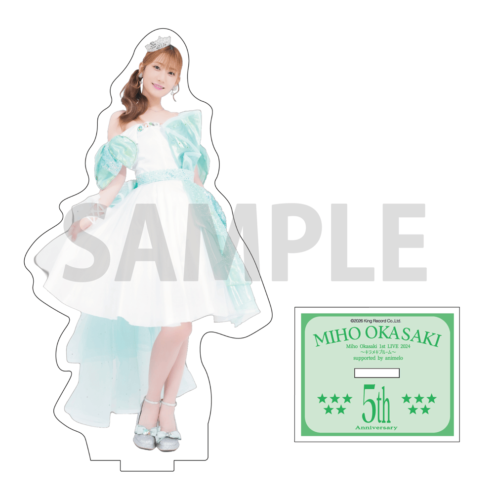岡咲美保　1stライブツアー　直筆サイン入りTシャツ 声優・アーティスト 岡咲美保 今年5月開催の1stライブツアービジュアル